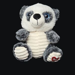 2017 Kellytoy Panda Bear With Red Heart Plush Toy
